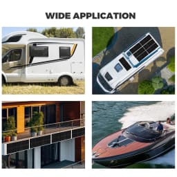 BOGUANG Rigid Solar Panel Glass Solar Cell Power 100W | 120W | 150W Charger for 12V Battery Home Car RV Yachts Golf Carts Etc.
