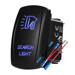 12V 24V Boat Trim Tabs Switch (ON)-OFF-(ON) Momentary Rocker Switch Waterproof Blue Light ON-OFF Toggle Switch With Harness