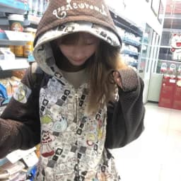 2000s Japan Harajuku Kawaii Print Patchwork Dot Zip Up Hoodie Coat Y2k American Vintage Winter New Warm Top Hooded Sweatshirts