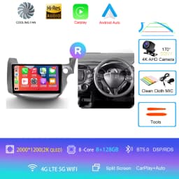 For Honda Jazz 2 GG 2008 - 2014 Fit 2 GE GP GE 2007 - 2014 GPS Car Radio Navigation Multimedia Video Player Stereo BT Android 16