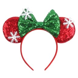 New Christmas Days Wheels Mouse Ear Headband Sequin Bows Girl Adult Kids DIY Party Cosplay Hair Accessories Princess Hairband