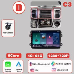Android 16 For Fiat Ducato 2005-2025 Citroen Jumper Peugeot Boxer Dodge Ram carplay radio auto android head unit multimedia play