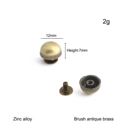 30/100/200PCS 8-20mm Mushroom Dome Bolt Metal Round Button Rivets For Handbag Clothing Decoration Screw Back Studs Accessories