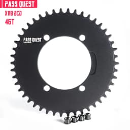 PASS QUEST X110BCD AERO Narrow Wide Chainring for R3000/4700/5800/6800/DA9000 Chainwheel BLACK Gravel Folding Bike Available