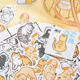 45Pcs Black Cat Theme Self-Adhesive Stickers Kawaii Cute Cats for Scrapbooking Laptop Decorations Planner Stickers