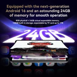 BNCF Bpad T1 Tablet Unisoc T7300 8.4 Inch Kids Mini Android 16 Tablet 8GB RAM 90Hz 128GB Storage Gaming E-Reader 4G LTE Call