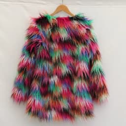Women's lamb fur medium length thickened faux beach wool fur coat women's tide coat