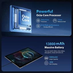 2026 Newest Android 15 Tablet 14.1 inch T616 Octa-Core Tablets with 20GB RAM+512GB ROM 13800mAh Large Battery BT5.0 5G WiFi GPS