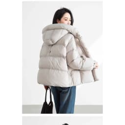 Jacket Korean Thickened Puff Feather Cotton Jacket Women Winter New Loose Warm Fashion Zipper Hooded