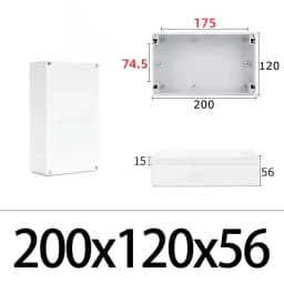 Black and white outdoor waterproof box Plastic box Electronic engineering box instrument waterproof junction box shell