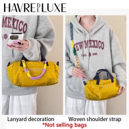 Outdoor Multicolor Rope Braided Bag Strap Handbag Modification Crossbody Strap Detachable Bag Shoulder Belt Strap Replacement