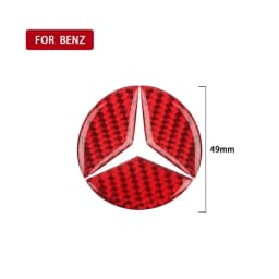 For Benz Car Steering Wheel Sticker Airbag Cover Trim Carbon Fiber Red Sticker For Mercedes-Benz CLA GLA New C E Class 16-19