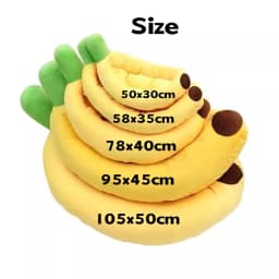 Pet Banana Shaped Plush Bed Soft Warm Nest Sleep Available All Seasons Specially Designed For Cats And Dogs Pet Gift