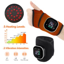 Electric Compress Hot Wrist Wrap 36/48 LEDs 3 Modes 660nm 850nm Infrared Wearable Joint Support Portable Hand Relaxation Brace