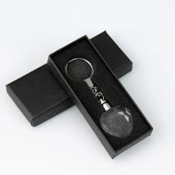 Wholesale 10-50pcs Blank Crystal Heart Shaped Keychain for 3D Laser Engraving Crystal Pendants With Colorful Light