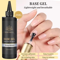 BORN PRETTY 250g Base and Super Top Coat Not Chip Peel Base Gel Glossy Shine Finish Soak off UV LED Drying Long Lasting UV Gel