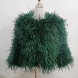Winter Ostrich feathe Jacket Feather Coat Casual Long-sleeved Australia Imported feathe Jacket Ladies Nightclub Coat