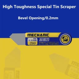 MECHANIC Ultra Thin 0.2mm Tin Spatula Solder Paste BGA Repair Scraper Wear-Resistant Glue Tin Remover Flat Oblique Mouth Blade