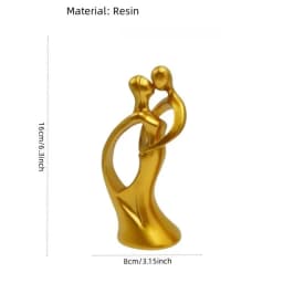 Modern Simple Couple Resin Crafts Home Decoration Wedding Gifts Living Room Creative Golden Sandstone Statue Figurine Sculpture