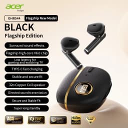 Acer Genuine Wireless Bluetooth Earphones, Semi-In-Ear Type, Latest 6.0 Chip with Stable Transmission, Coil Speaker for Directional Sound Transmission, High-Resolution Audio for Clear Calls