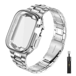 case+Strap for Apple watch Ultra band 44mm 40mm 45mm 41mm 42mm 38mm Metal Stainless Steel bracelet iWatch Series 3 5 6 SE 7 8