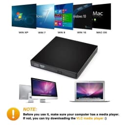 DVD Optical Drive USB 2.0 Portable External CD/DVD-ROM CD/DVD-RW Player Burner Slim Reader Recorder for Windows Mac OS Practical