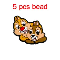 5pcs Silicone Pacifier Chain Cartoon Beads Baby DIY Care Nipple Chain Ornaments Parts