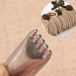 1pcs #134 Cake Decorating Piping Tip, Stainless Steel 5-Line Pastry Nozzle for Spaghetti, Baby Food, Mont Blanc Baking Tool