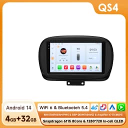 2Din 360Camera Android 14 Car Radio For FIAT 500X 2014-2020 Car Multimedia Player Intelligent Screen autoradio 4G Carplay 6115