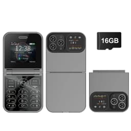 SERVO Classic Small Flip Mobile Phone 2G Dual SIM Card Blacklist Speed Dial 2.0" Screen 180° Fold Button Cellphones New Upgrade