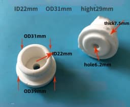 10PCS Ceramic Insulating Beads Ceramic Sleeve T-Casing Electric Heating Tube High Temperature Insulating Ceramic Plug