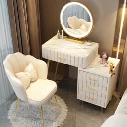 Women Pink Dressing Table Makeup Chair Modern Bedside Cosmetics Dressing Table Bedroom Cabinet Vestidores Postmodern Furniture