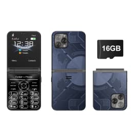 SERVO Flilo9 3G WCDMA Flip Mobile Phone Speed Dial Call Recording Blacklist FM Radio Button Flip Cellular Phone Dual SIM Standby