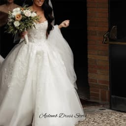 Elegant Customized Sequined Wedding Dress Classic Sleeveless Strapless Bridal Gowns Charming A-Line Organza Vestido De Novia