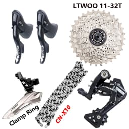 LTWOO R7 2x10 Speed Road Groupset R7 Shifter Lever Rear Derailleurs 11-25/28/32T flywheel X10 Chain with for tiagra 4700 R3000
