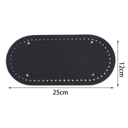 Handmade Oval Bottom for Knitted Bag PU Leather Pad Handcraft Bag Base With Holes DIY Crochet Bag Bottom Accessories