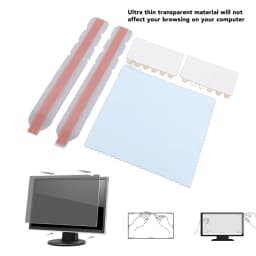 5 Set Privacy Filter Adhesive Strips Double Sided Adhesive Strips with Plastic Slide Mount Holder Tabs for Computer