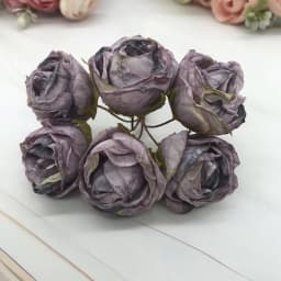 6 Piece of Simulation DIY Garland Forest Headdress European Tea Bud, Hot Edge Retro Rose Silk Flower Bud Decoration Material