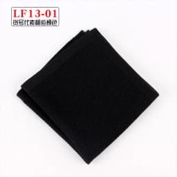 Knitting Wool Men's Solid Black Pocket Square Suit Formal Dress Accessories Small Scarf Towel Wedding Chest Handkerchief 25.5cm