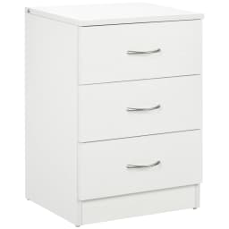 HOMCOM Storage Cabinet Vertical Drawer Chest of 4 w/ Metal Rails Anti-Tip