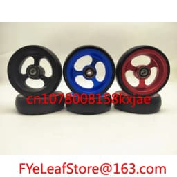 Aluminum Alloy Bearing Hole Diameter 8mm 1 Pair Wheelchair Accessories with Bearings 4-inch Universal Wheel PU Solid Wheel