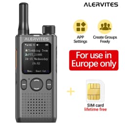 Baofeng ALERVITES AT1 POC Two Way Radio | Lifetime Free Global Service, Freely Create & Manage Teams, 4G/5G Cellular Network