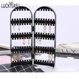 120/180/240/360holes Plastic Clear Earrings Studs Display Rack Folding Screen Earring Jewelry Display Stand Holder Storage Box