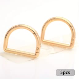 5pcs Spring D Ring Clips for Purse Metal Snap Hook Buckle for Shoulder Bag Wallet Keychain Dog Chain