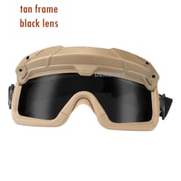 Tactical Glasses 2 Modes Airsoft Goggles Riding Eye Protection for Hiking Paintball Hunting Shooting Eyewear for FAST Helmets
