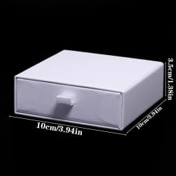 White Creative Paper Drawer Jewelry Packaging Box Necklace Rings Bracelet Organizer Display Stand Gift With Ribbon Rope Sponge