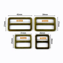 5Pcs 20-38mm Metal Ring Buckle Tri-Glide Slider Clasp Webbing Bag Strap Adjust Hooks Dog Leash Loops DIY Hardware Accessories