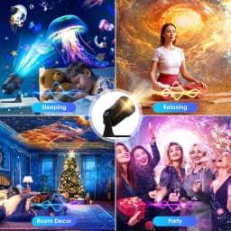 White Noise Galaxy Projector Mood Night Light With 28 Soothing Sounds Room Decor for Ceiling Bedroom Kids Adults Sleep Trainer