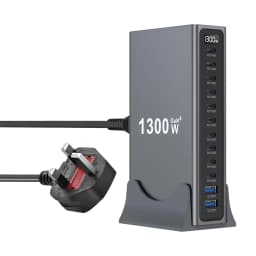 1300W Multi-Ports USB Charger GaN Desktop Fast Charging Station For iPhone Samsung Xiaomi MacBook Laptops Tablets Fast Charger