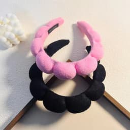Simple Cloud Sponge Headband for Women Korean Style Candy Color Wide Brim Headband Fashion Girl Face Wash Headband Hair Accessor